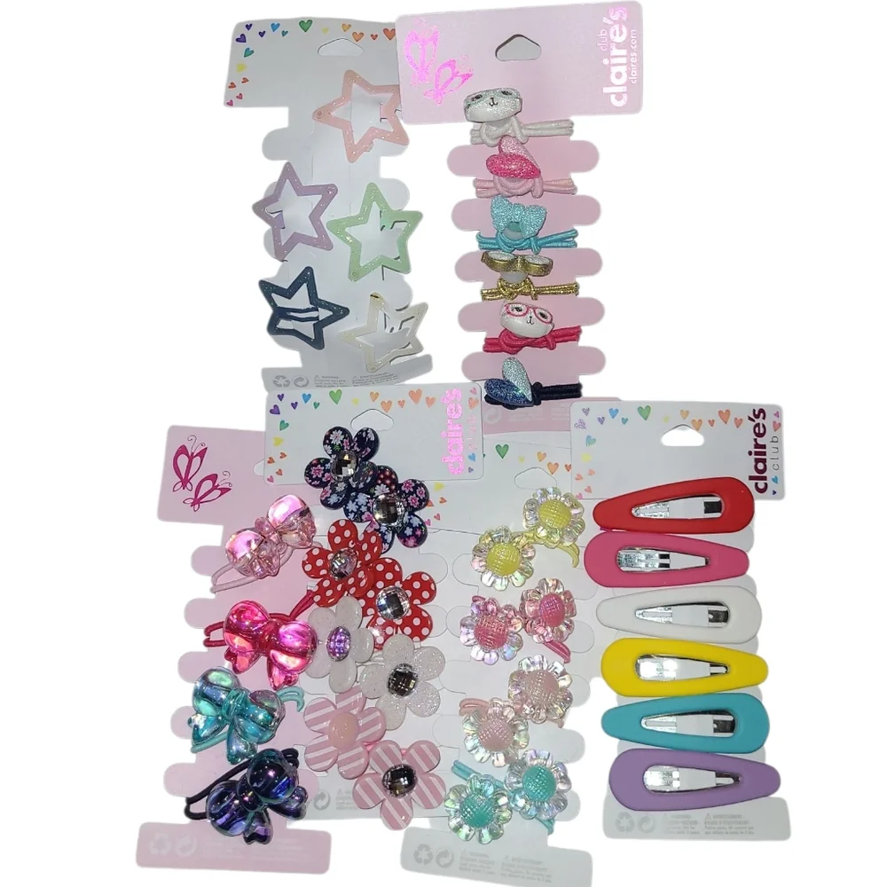 Claire's 6 Sets Of Girl's Hair Accessories! Variety! 💕 NWT'S!